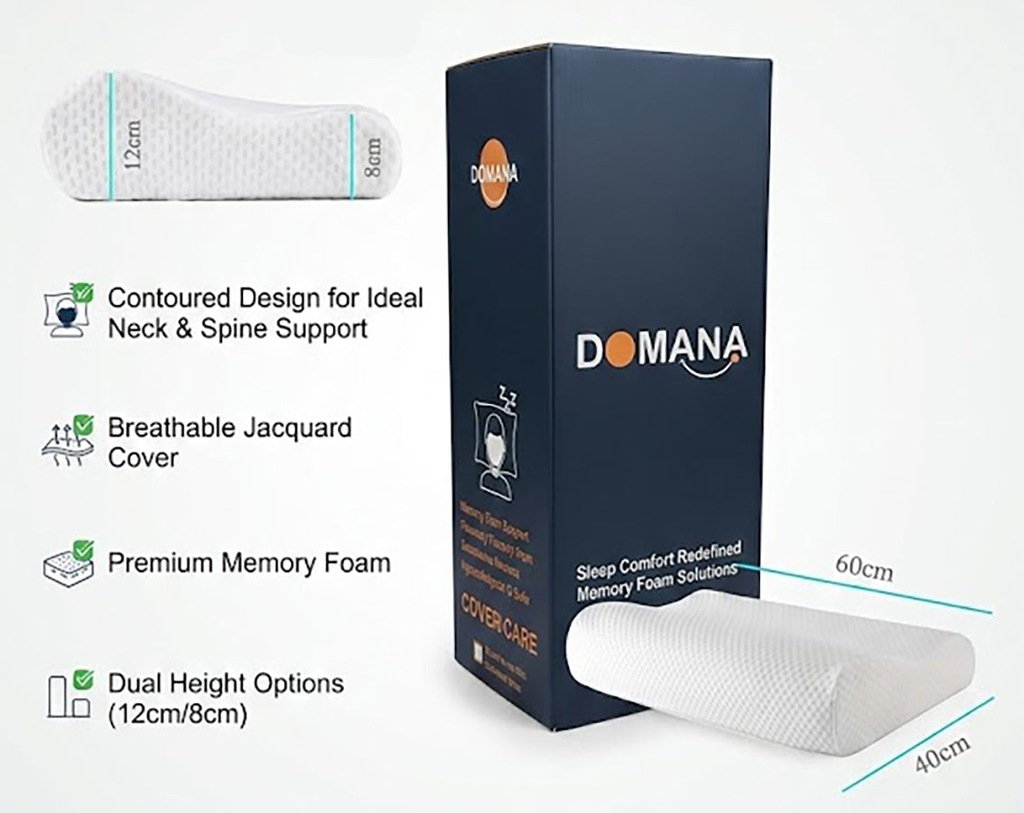 مخدة دومانا ميموري فوم طبية - راحة فندقية ودعم للرقبة